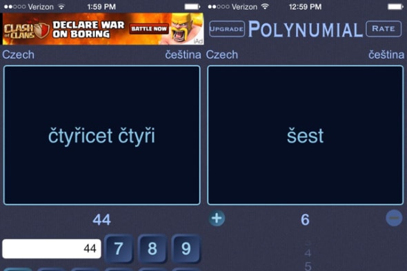 Polynumial language app