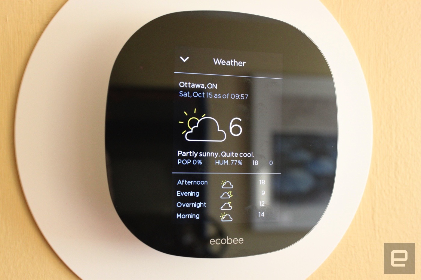 Ecobee3 smart thermostat