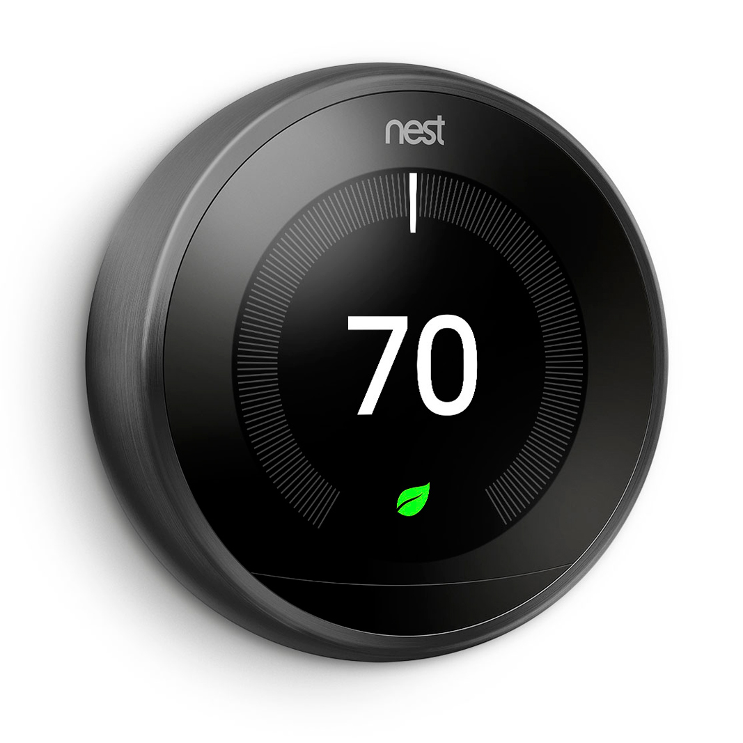 Nest Learning Thermostat in black