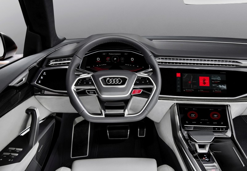 Audi Q8 sport concept  Interior with seamless integrated Android.