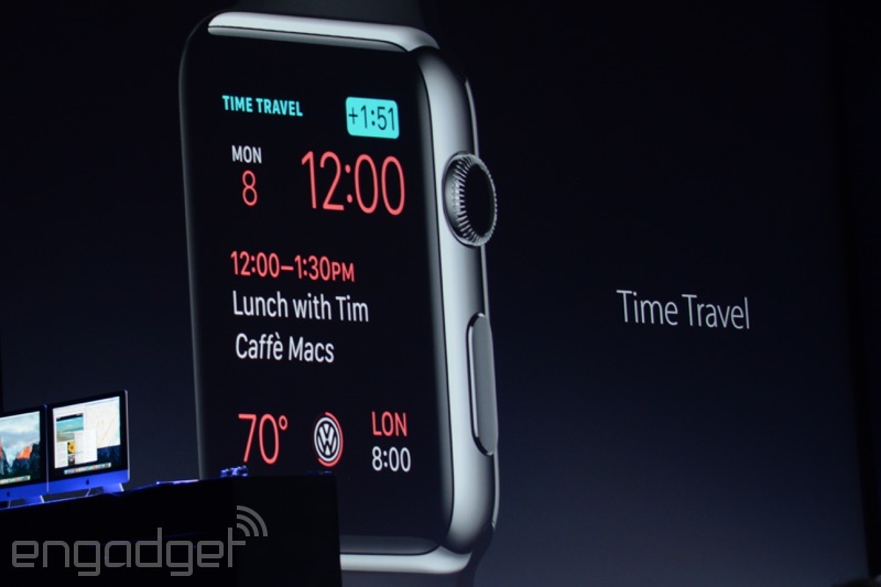 速報 Apple Watch用watchos 2発表 新予定確認機能time Travel Wi Fiへの直接接続も可能に Engadget 日本版