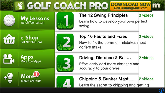 Golf Training Guru screenshots