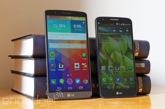 LG G3 and G2 side-by-side