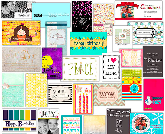 Sample of Cards from Greeting Card Shop