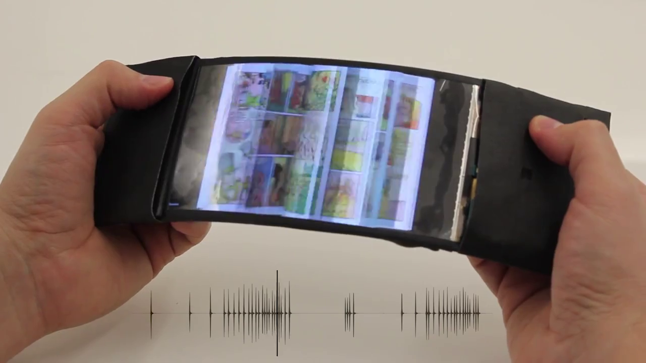 電子書籍のページをパラララララララっとめくれるスマホ Reflex 画面の 反り で入力 触覚でフィードバック Engadget 日本版