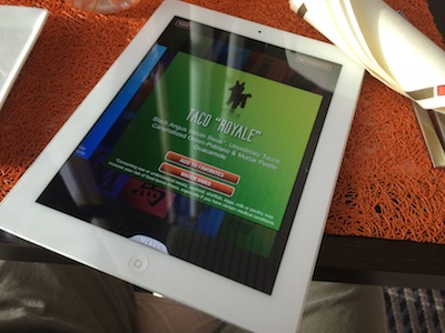 QSine restaurant menu on iPad aboard Celebrity Infinity cruise ship