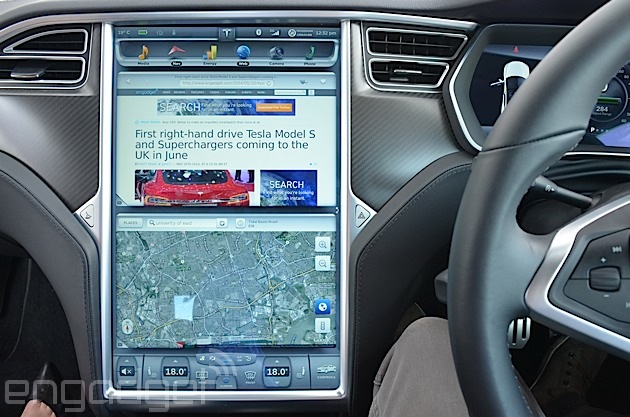The dash system on the top-spec Tesla S
