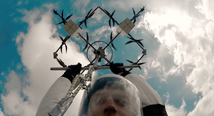 Dronediving: Skydiving mit Drohnen-Lift