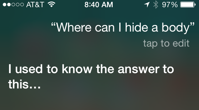 Free Legal Advice Dont Ask Siri Where To Hide A Body Engadget 