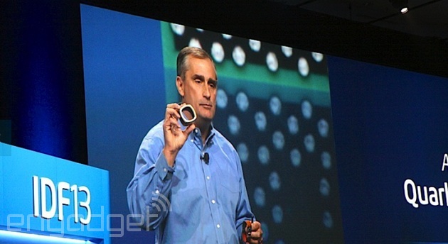 Intel CEO Brian Krzanich shows off Quark-powered wearables