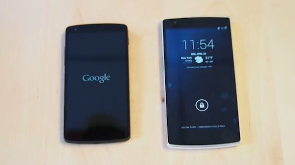 El OnePlus One vuela frente al Nexus 5 (vídeo)