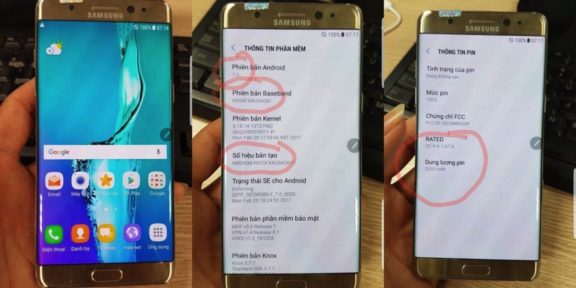 Neues Galaxy Note 7 mit kleinerem Akku gesichtet