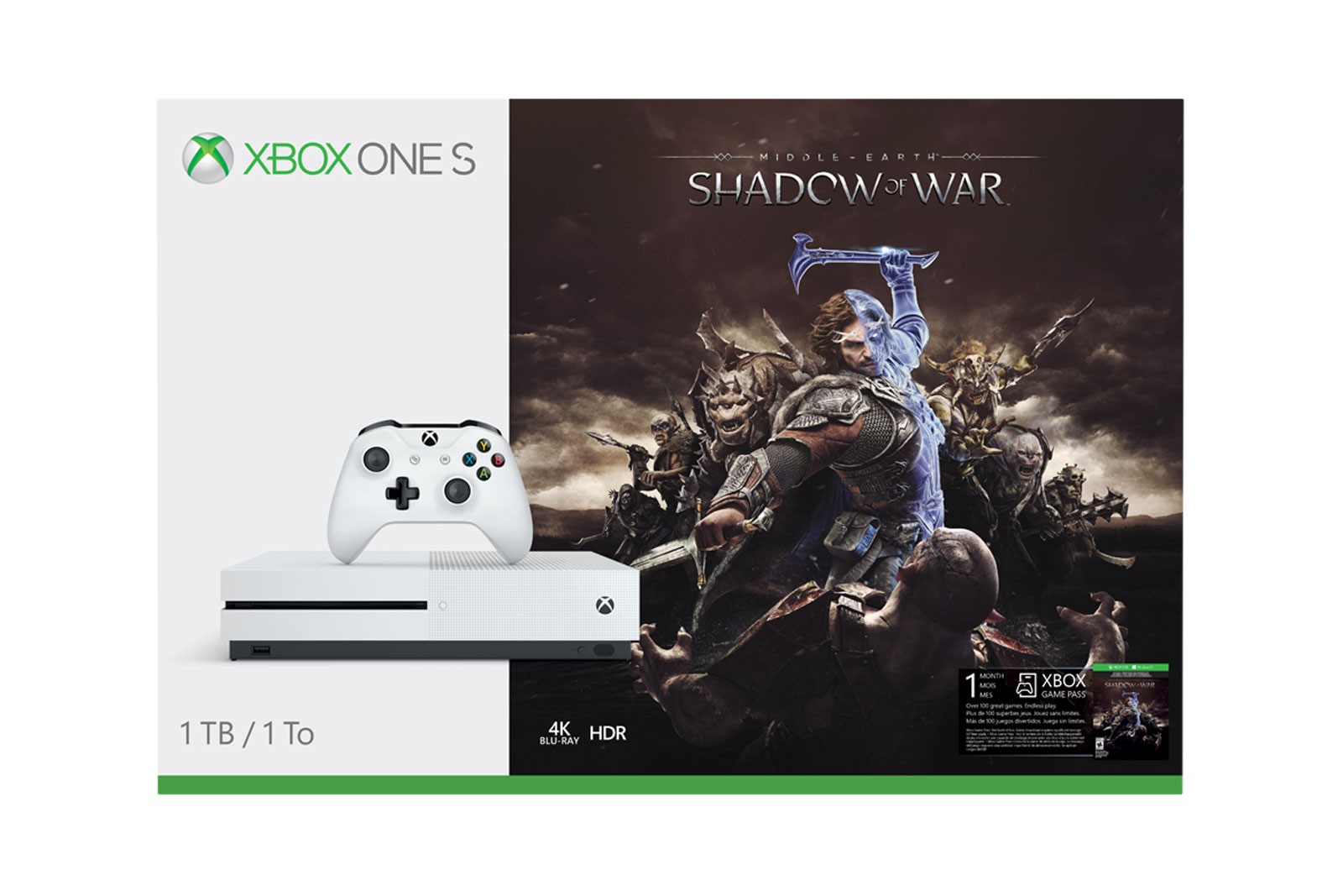 Xbox One S Shadow of War bundle