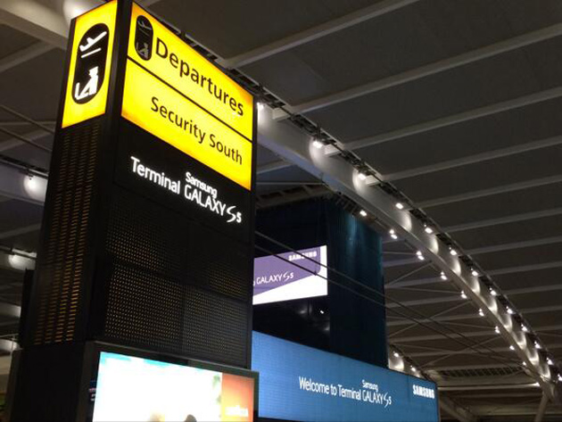 Samsung branding at Heathrow Terminal 5