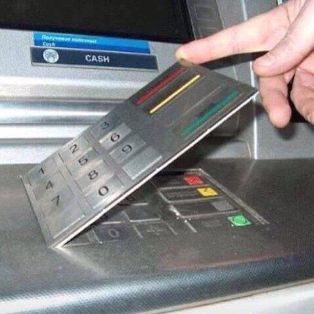 Latest ATM skimming device, clever and terrifying at the same time /via Twitter