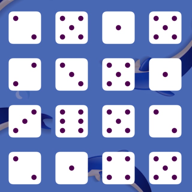 Players match up to six dice in Flipping Dice, a Match 3 type game