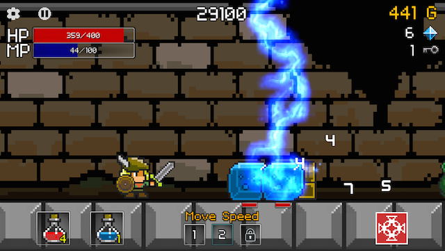 Players strike down enemies with lighting in Buff Knight Lite