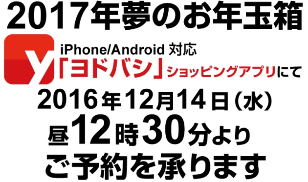 17年のヨドバシ福袋のネット販売 12月14日12時30分から整理券予約販売を開始 Engadget 日本版