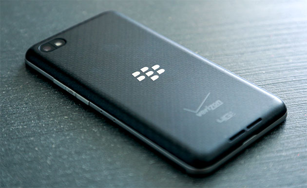 BlackBerry Z30 on its face