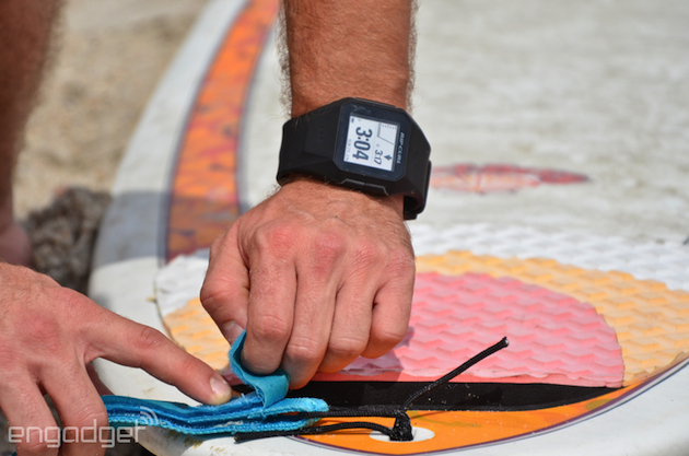Catching waves with Rip surf watch |