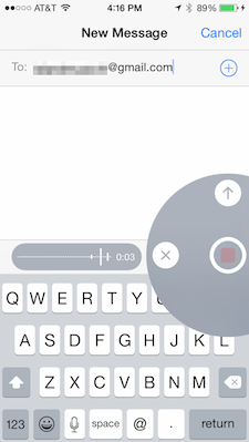 iOS 8 Audio messages capability