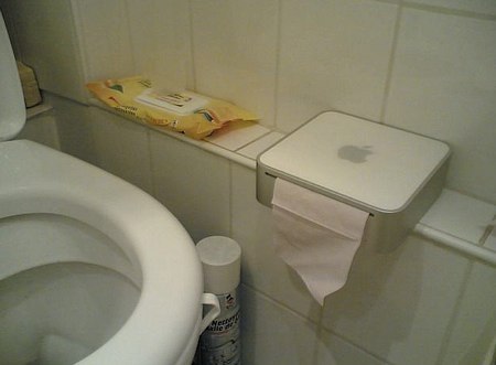mac mini with toilet paper