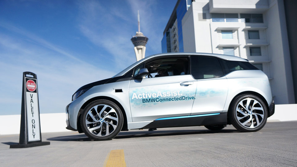 A BMW i3 with ActiveAssist
