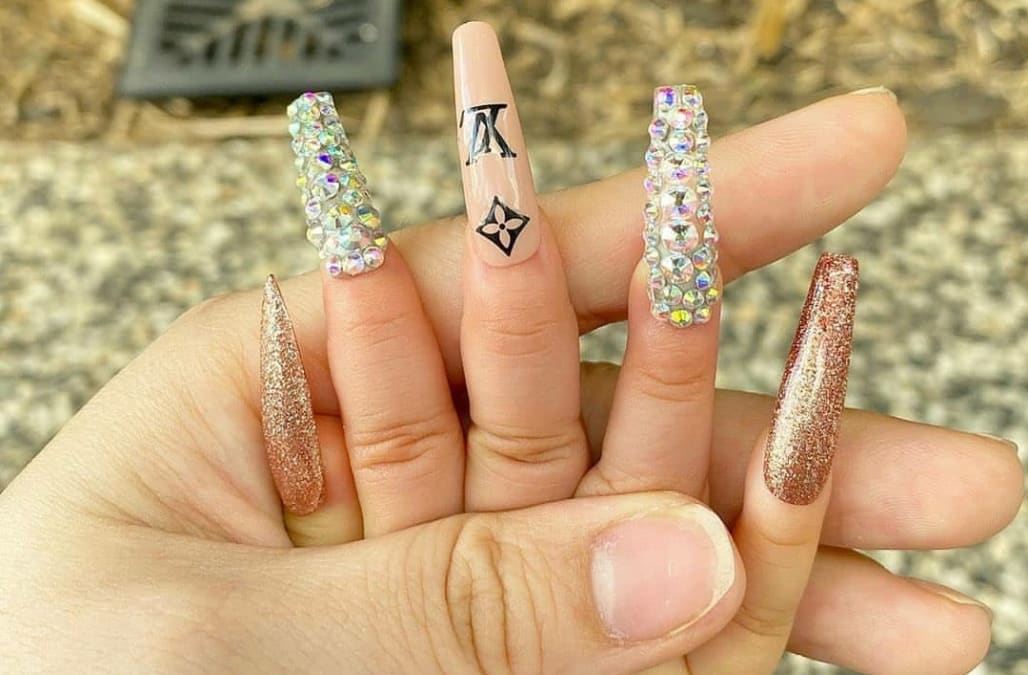 Louis Vuitton nails  Louis vuitton nails, Bling nails, New nail designs