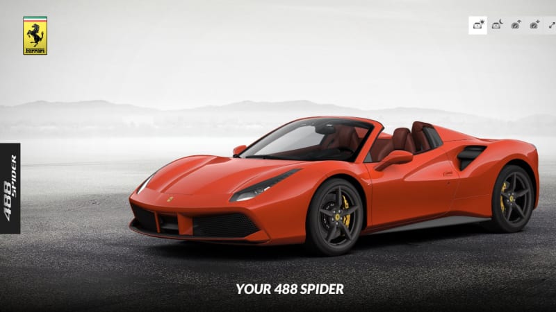 Ferrari 488 Spider Configurator Is Just In Time For Summer