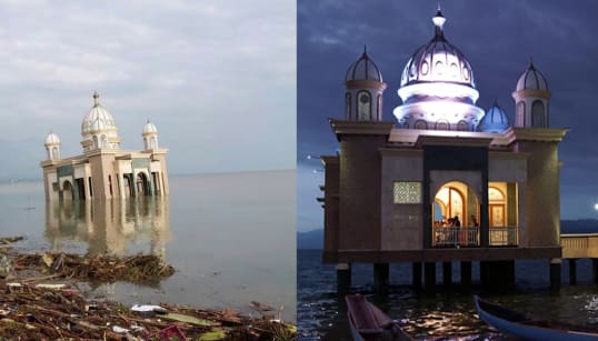 Les images de la ville de Palu, avant et après le tsunami qui a ravagé les côtes des