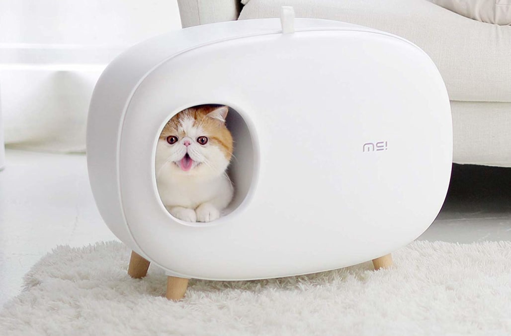 This modern litter box is the chicest kitty bathroom