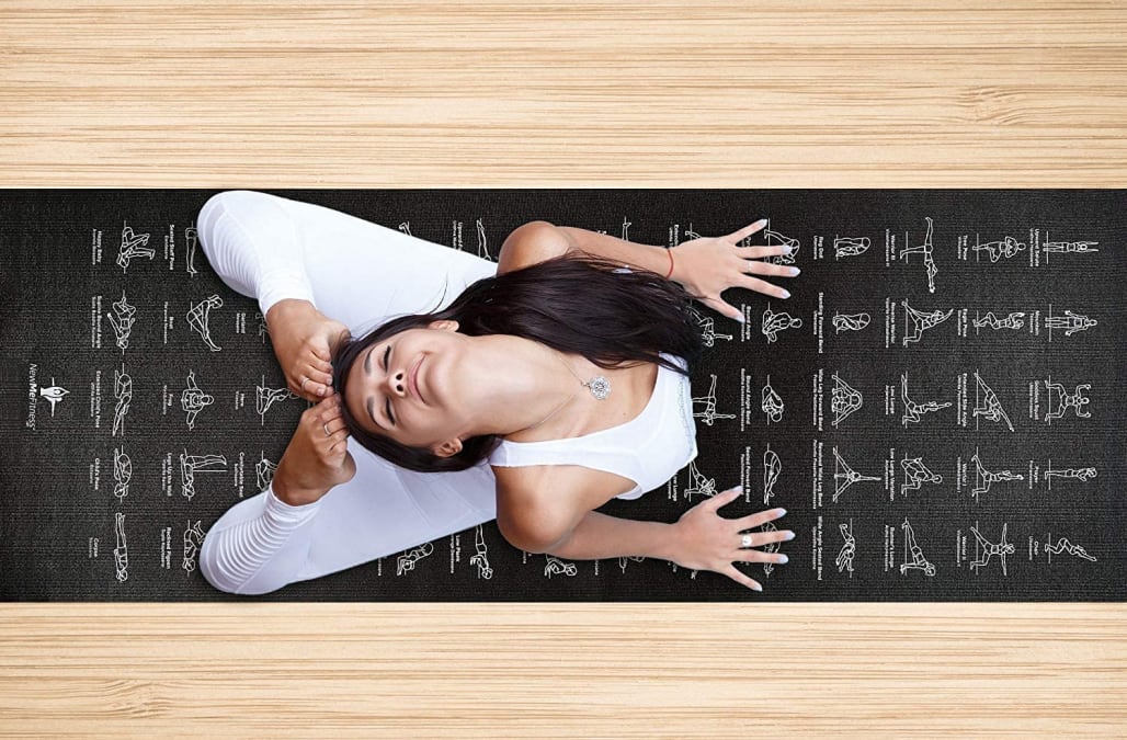 This illustrated yoga mat is the best cheat sheet for perfecting poses