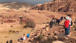 Le site antique de Petra, en Jordanie, submergé après des pluies
