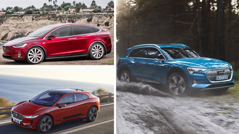 photo of Audi E-Tron vs. Jaguar I-Pace and Tesla Model X: How they compare on paper image