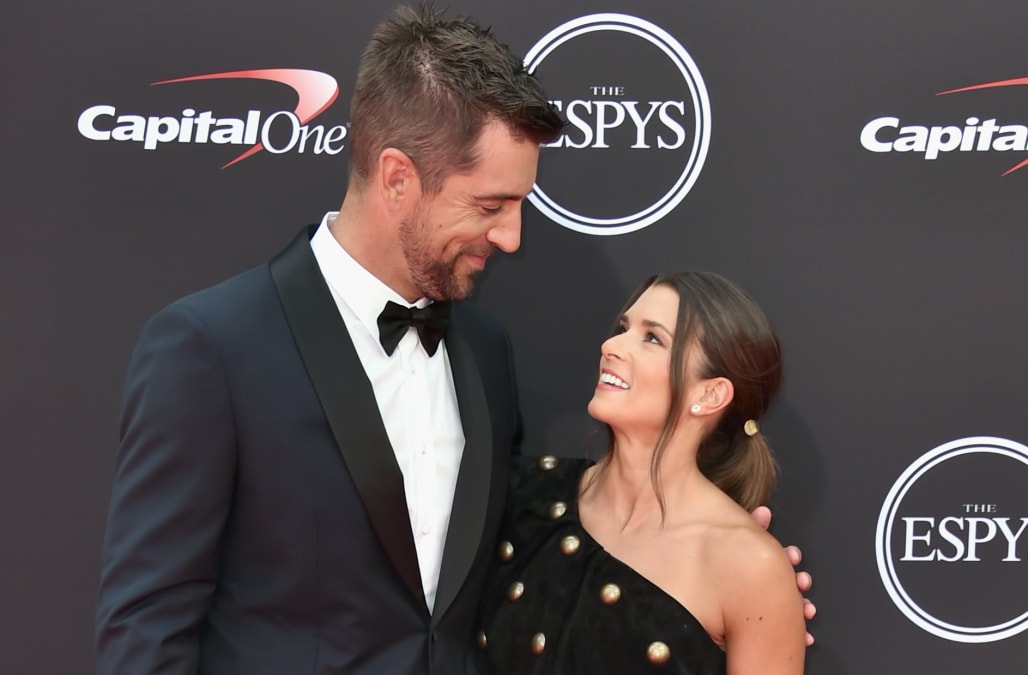 Danica Patrick and Aaron Rodgers show PDA on ESPYs red carpet