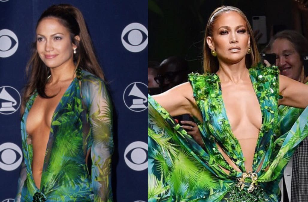 Jennifer Lopez brings back her iconic green Versace dress at Milan Fashion  Week