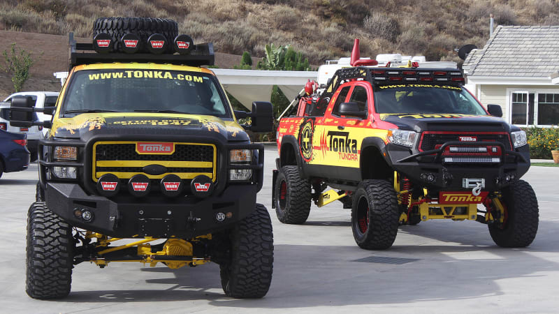 Driving A Trio Of Real Life Tonka Trucks Wvideo Autoblog