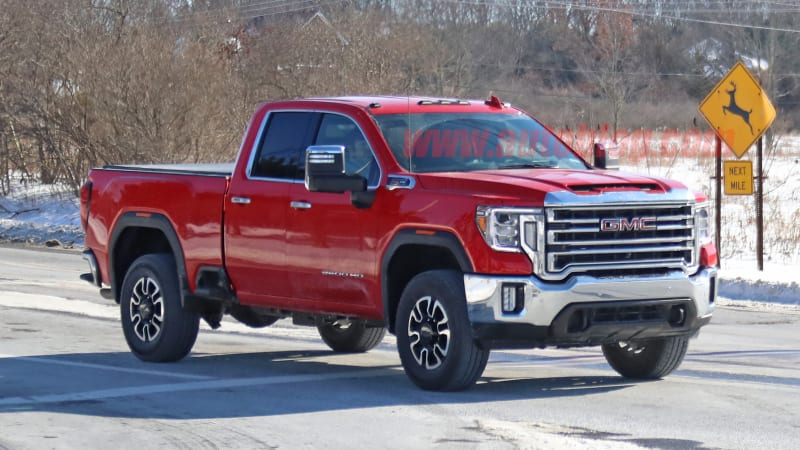 2020 Gmc Sierra Hd Spied In Double Cab Gas Powered Form Autoblog