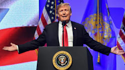 On Day Of Mass Shooting, Trump Jokes He Nearly Canceled Speech Due To 'Bad Hair