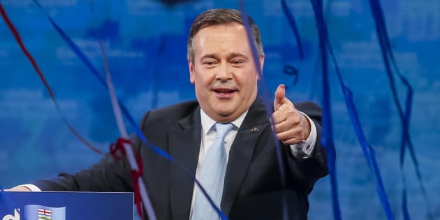 United Conservative Party leader Jason Kenney addresses supporters in Calgary on April 16, 2019.