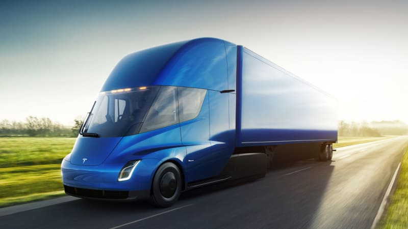 photo of Tesla just unveiled its electric Semi Truck image