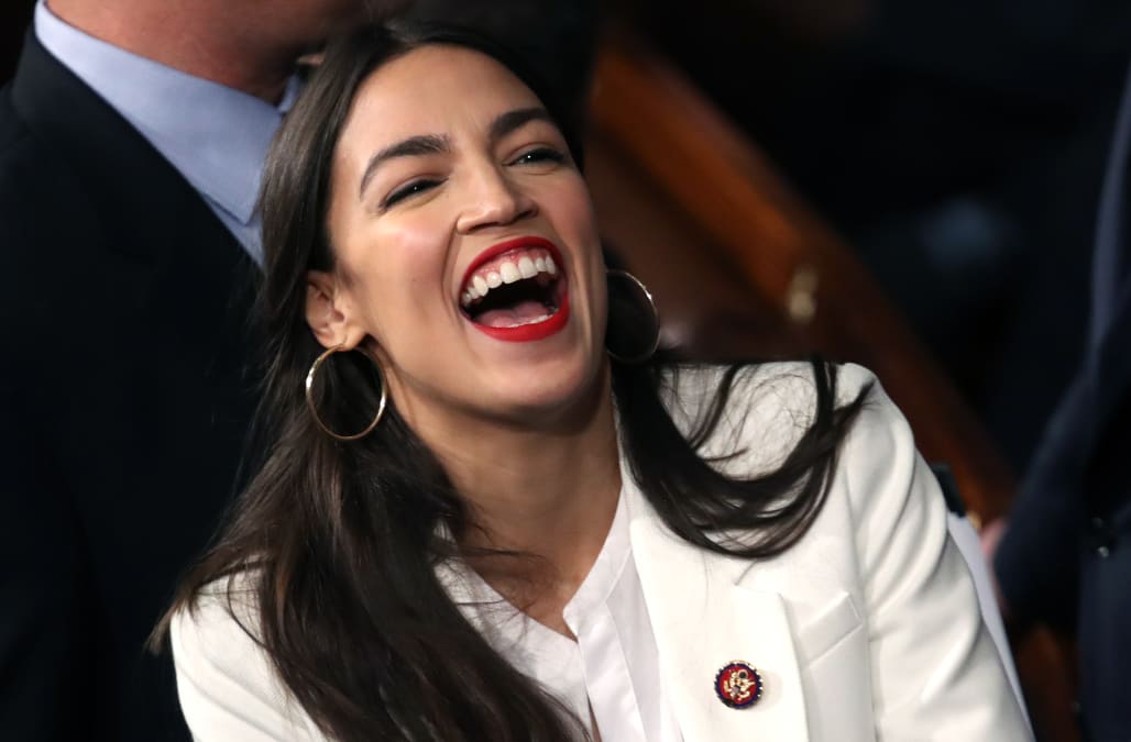 Image result for ocasio cortez dancing office