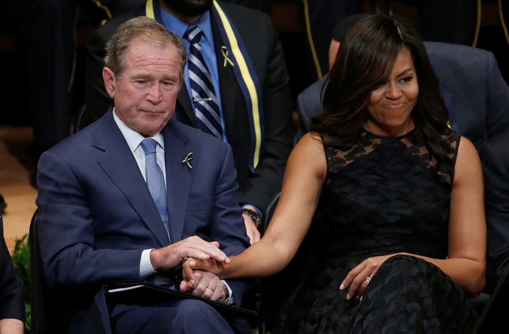 Image result for Michelle Obama and president george bush