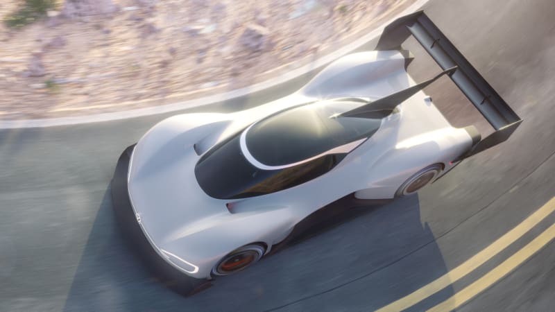 photo of VW I.D. R Pikes Peak electric race car is headed for the hill climb image