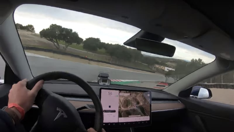 photo of Watch Tesla Model 3 Performance set Laguna Seca record image