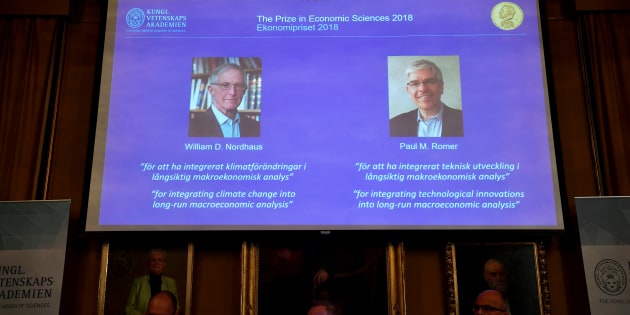 Los economistas estadounidenses William Nordhaus y Paul Romer ganaron este aÃ±o el Premio Nobel de EconomÃ­a.