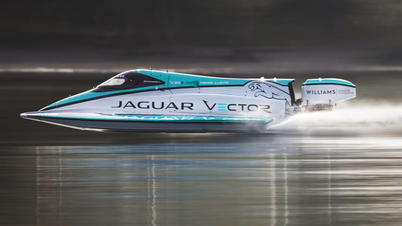photo of Jaguar's electric speedboat smashes decade-old record image