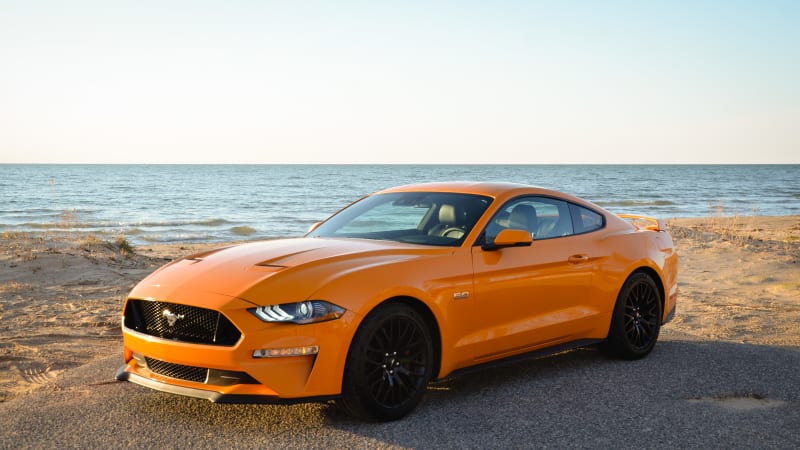 Orange 2018 Ford Mustang GT 
