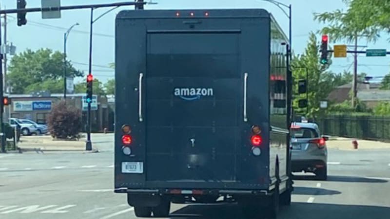 amazon blue delivery vans