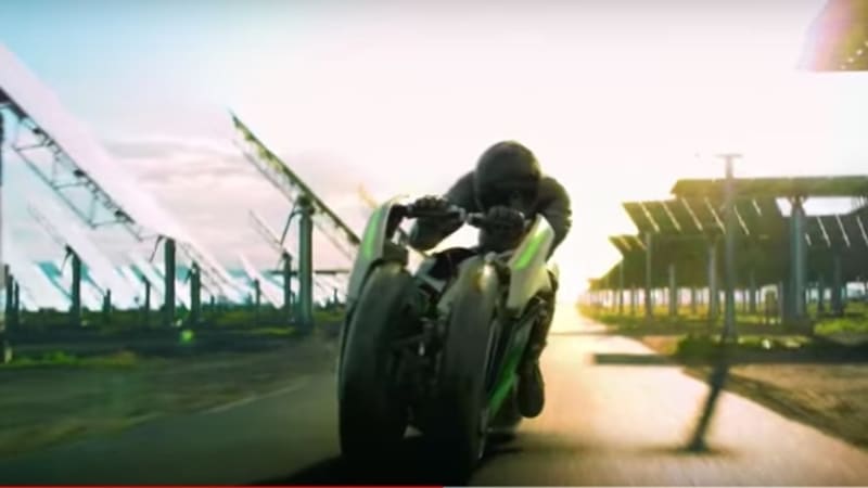 photo of Kawasaki Concept J: Futuristic 3-wheel transforming motorcycle is back image